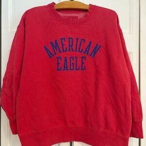 American Eagle Red Crewneck Sweatshirt